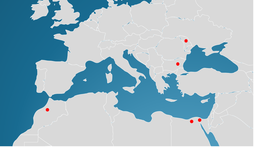 Replication sites map